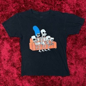 The Simpsons Halloween Shirt Medium Black Skeleton Springfield